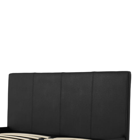 Prado 4FT6 Bed - Black Faux Leather