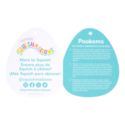 Squishmallows - 12in Pookems the Blue Yeti