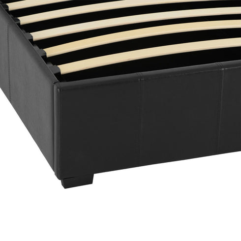 Waverley 3FT Storage Bed - Black Faux Leather
