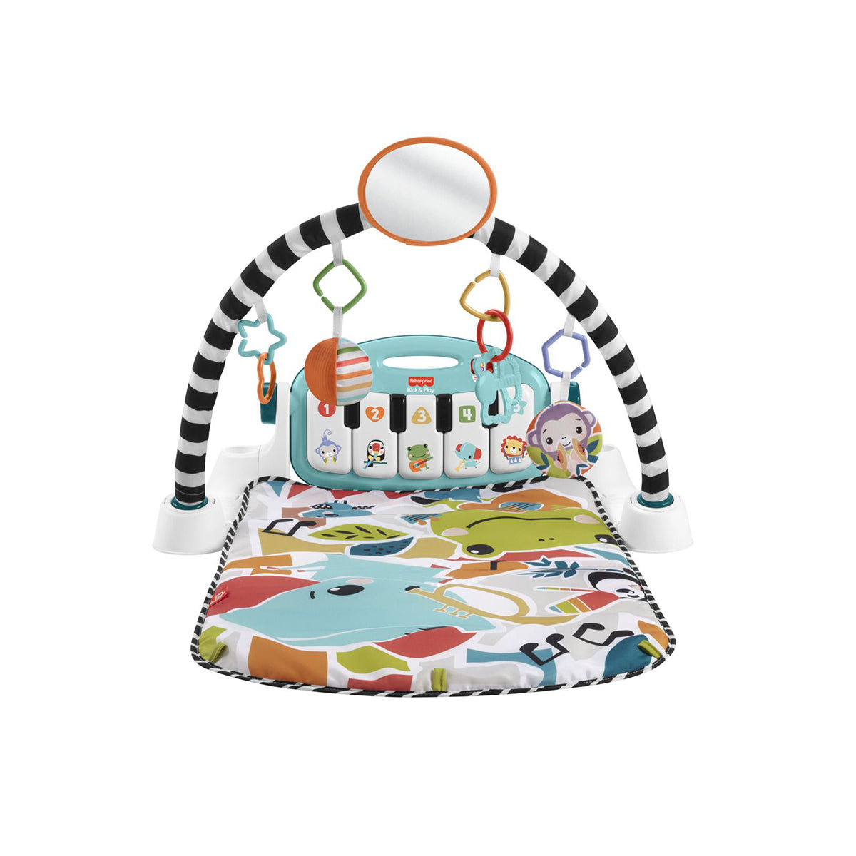 Fisher Price Glow and Grow Kick and Play Gym - Blue