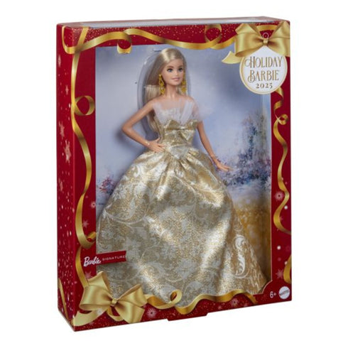 Barbie 2025 Gold Holiday Doll