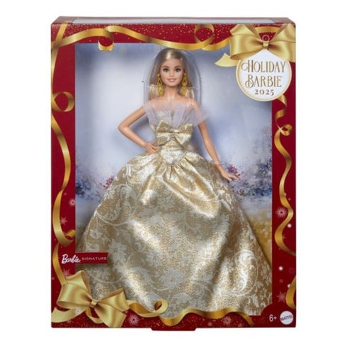 Barbie 2025 Gold Holiday Doll