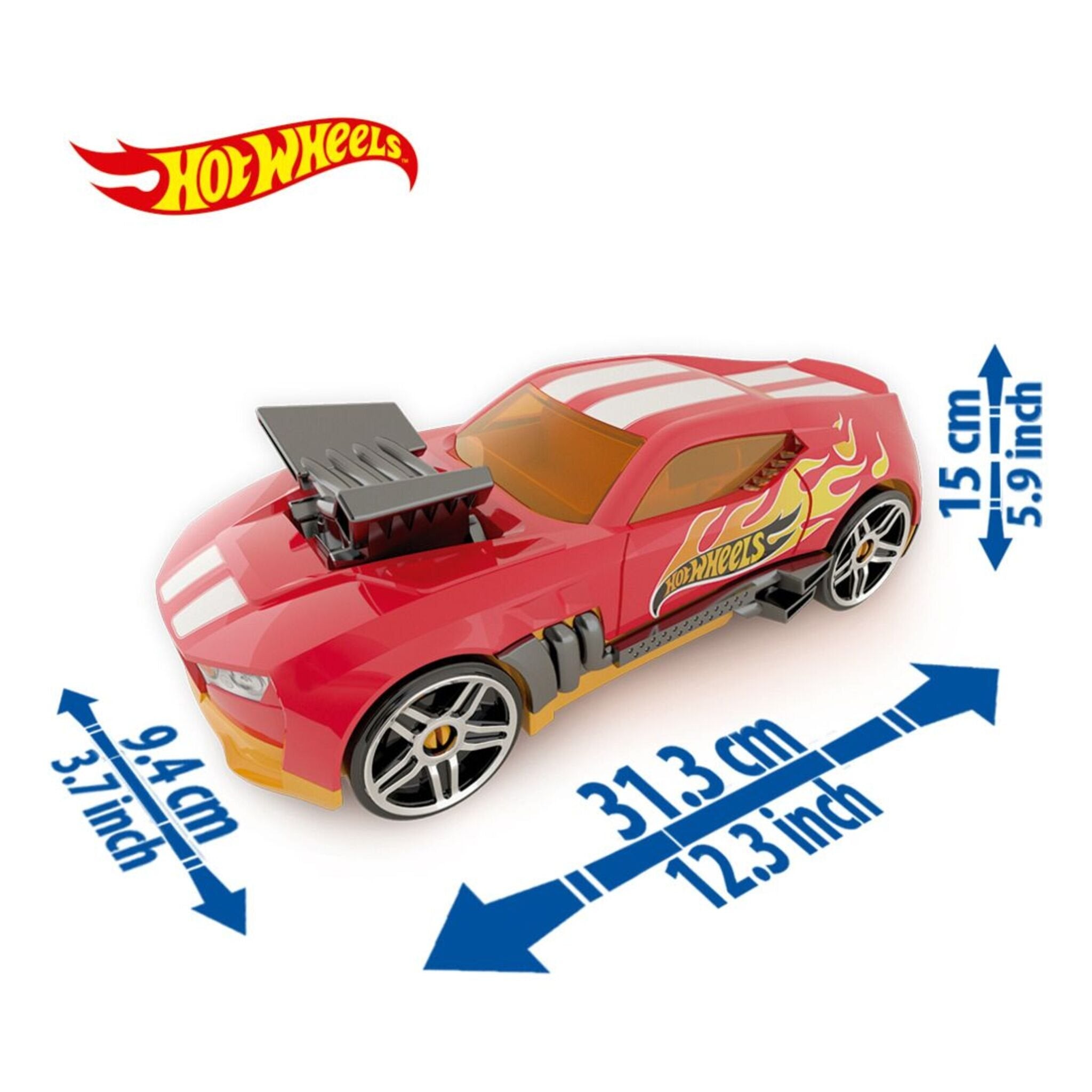 Hot Wheels 2 in 1 Race N Haul Storage Case Red