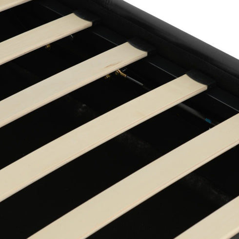 Waverley 3FT Storage Bed - Black Faux Leather