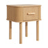 Axel 1 Drawer Fluted Bedside Oak