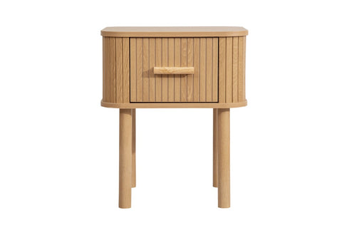 Axel 1 Drawer Fluted Bedside Oak