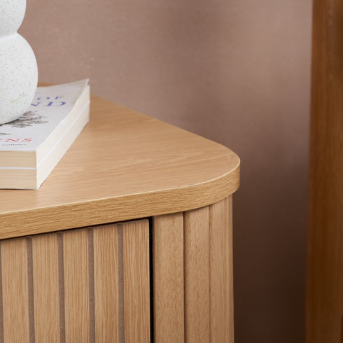 Axel 1 Drawer Fluted Bedside Oak