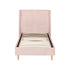 Amelia 3FT Bed - Pink Velvet Fabric