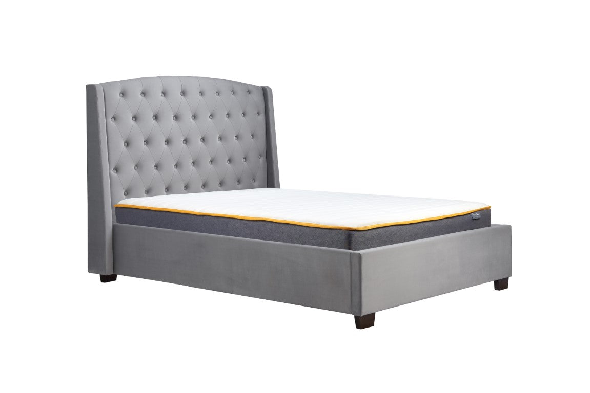 Balmoral Fabric Bed Grey Velvet