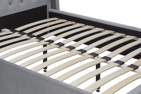 Balmoral Fabric Bed Grey Velvet