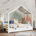 Little Nest White Kids Storage 2 Drawer Single Canopy Bed