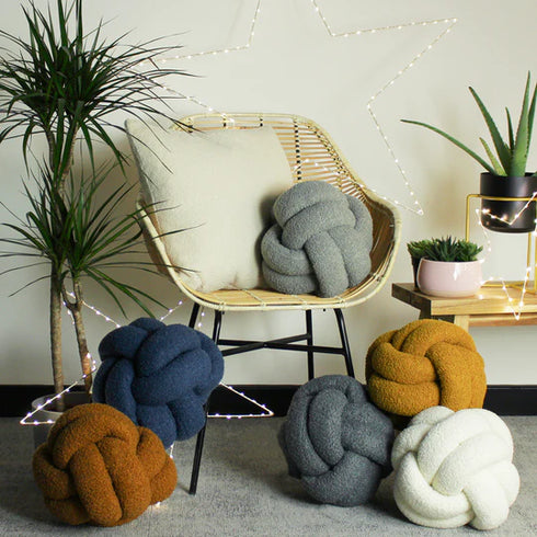 Boucle Knot Fleece Cushion