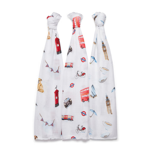 Panda London Bamboo Baby Muslins - Swaddles