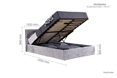 Berlin Fabric Ottoman Bed