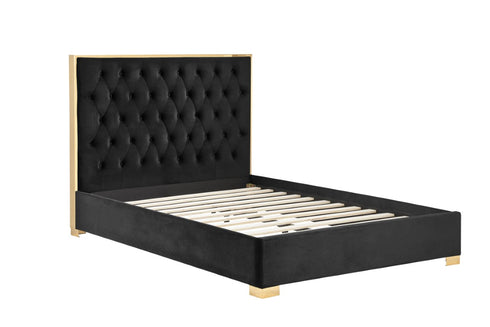 Chelsea Fabric Bed Black