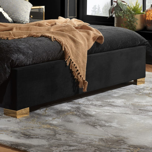 Chelsea Fabric Bed Black