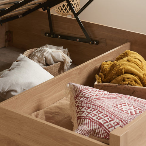 Croxley Rattan Ottoman Bed Oak