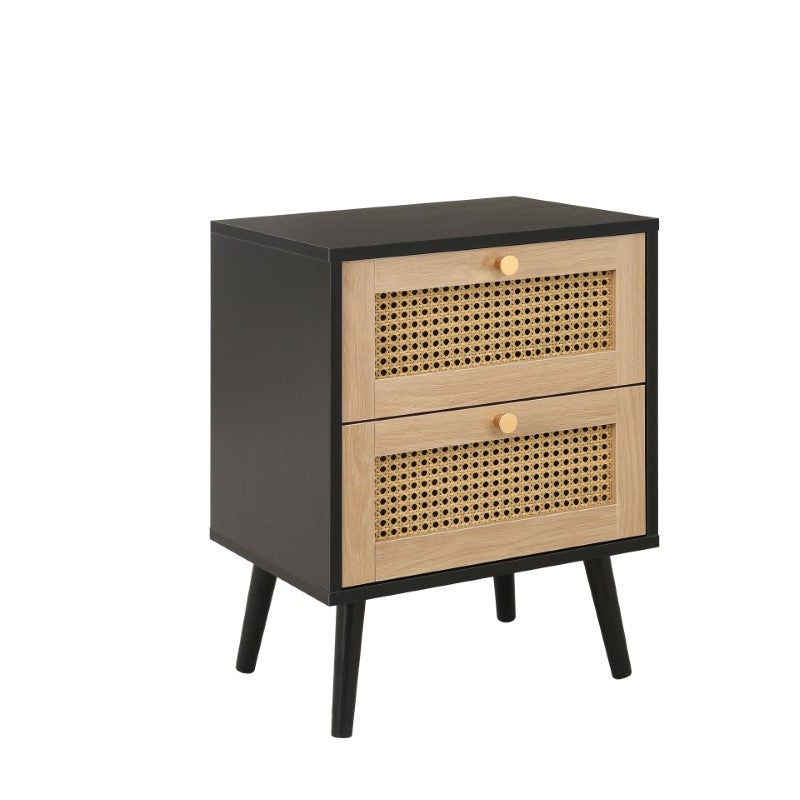 Croxley 2 Drawer Rattan Bedside