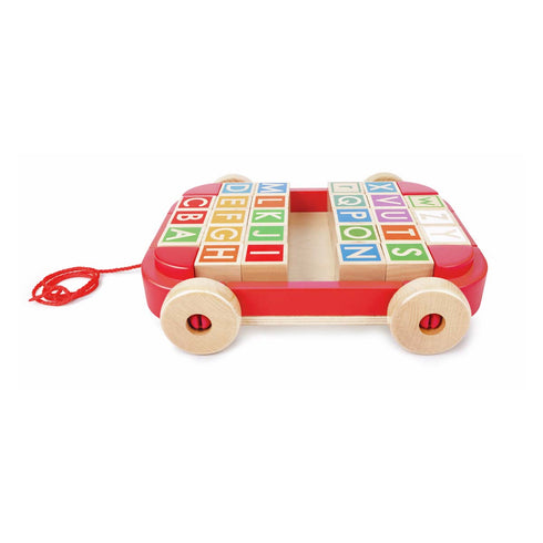 Hape Pull-along Cart with Stacking Blocks