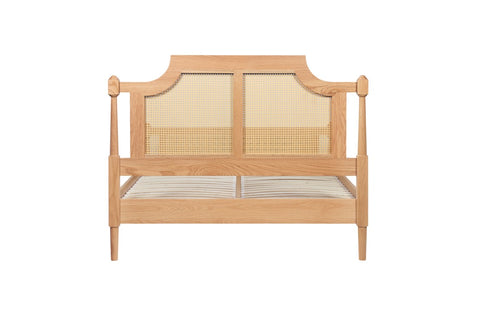 Geneva Rattan Bed Oak