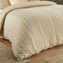 Harrison Stripe Tufted Soft Touch Duvet Cover Set White - Double