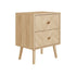 Herringford 2 Drawer Bedside Oak
