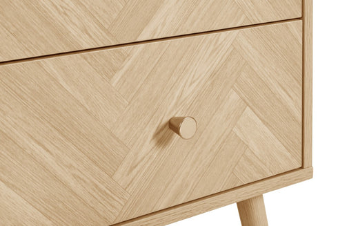 Herringford 2 Drawer Bedside Oak