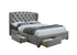 Hope Fabric Bed Grey Velvet