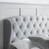 Hope Fabric Bed Grey Velvet