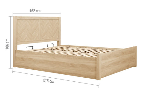 Herringford Ottoman Bed Oak