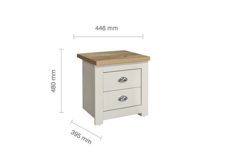 Highgate 2 Drawer Bedside