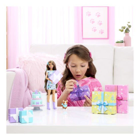Barbie Party Unboxed Pet Birthday - Doll 3 Blue