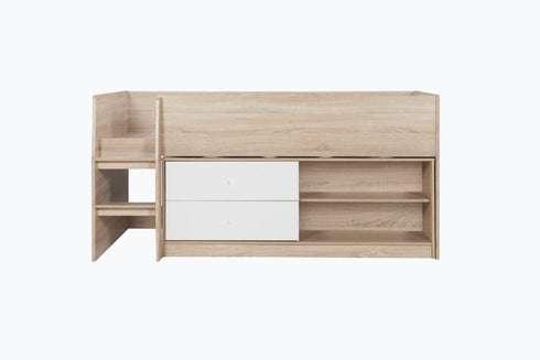 Leyton Cabin Bed White & Oak Effect