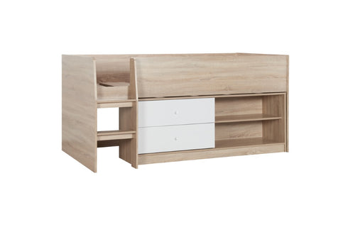 Leyton Cabin Bed White & Oak Effect