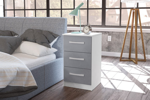 Lynx 3 Drawer Bedside - Black