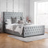Marquis Fabric Bed Grey Velvet