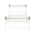 Marlborough 3FT Bed - White/Antique Brass