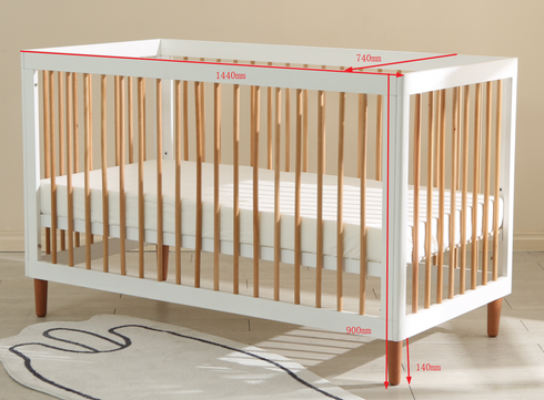 Pure Harmony White Baby Cot 140x70cm