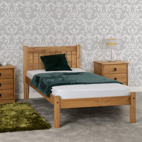 Maya 3FT Bed - Distressed Waxed Pine