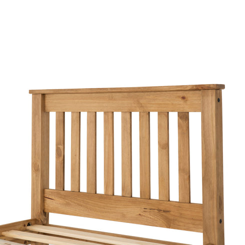 Monaco 3FT Bed High Foot End - Distressed Waxed Pine