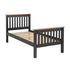 Monaco 3FT Bed High Foot End - Grey/Oak Effect
