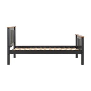 Monaco 3FT Bed High Foot End - Grey/Oak Effect