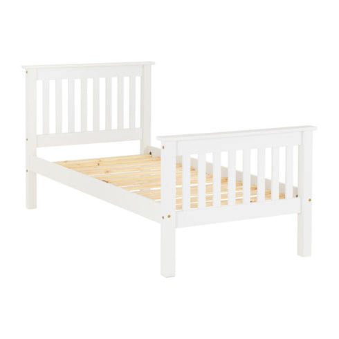 Monaco 3FT Bed High Foot End - White