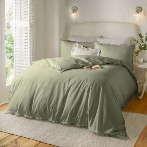 Tilly 100% Cotton Ruffle Duvet Cover Set