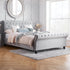 Opulence Fabric Bed Grey Velvet