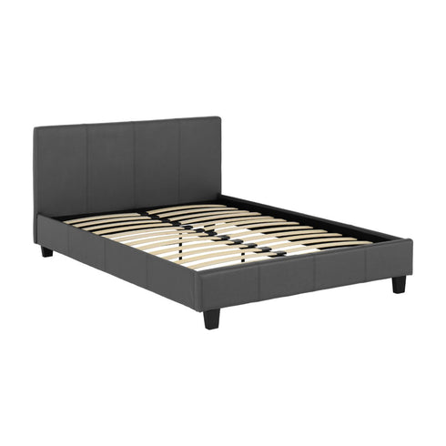 Prado 5FT Bed - Grey Faux Leather