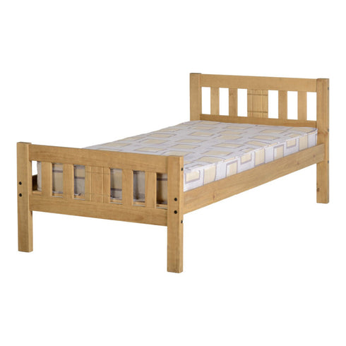 Rio 3FT Bed - Distressed Waxed Pine