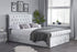 Sienna Fabric Side Ottoman Bed - Crush Velvet Steel