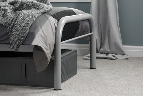 Solo Single Bed Silver