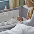 Shnuggle Air Lite Bedside Crib with Mattress- Grey